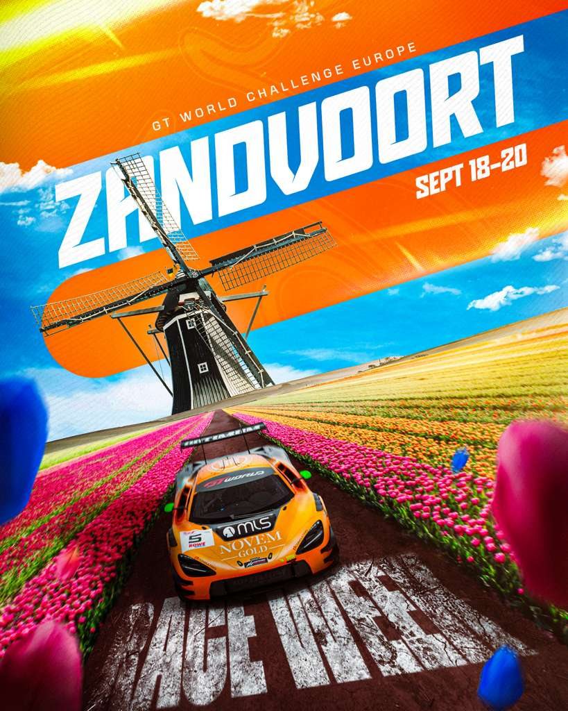 Race week poster for Mikey Porter, GT World Challenge Europe, Zandvoort